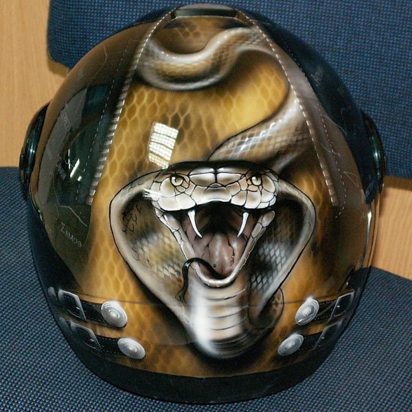 Роспись шлема - змея