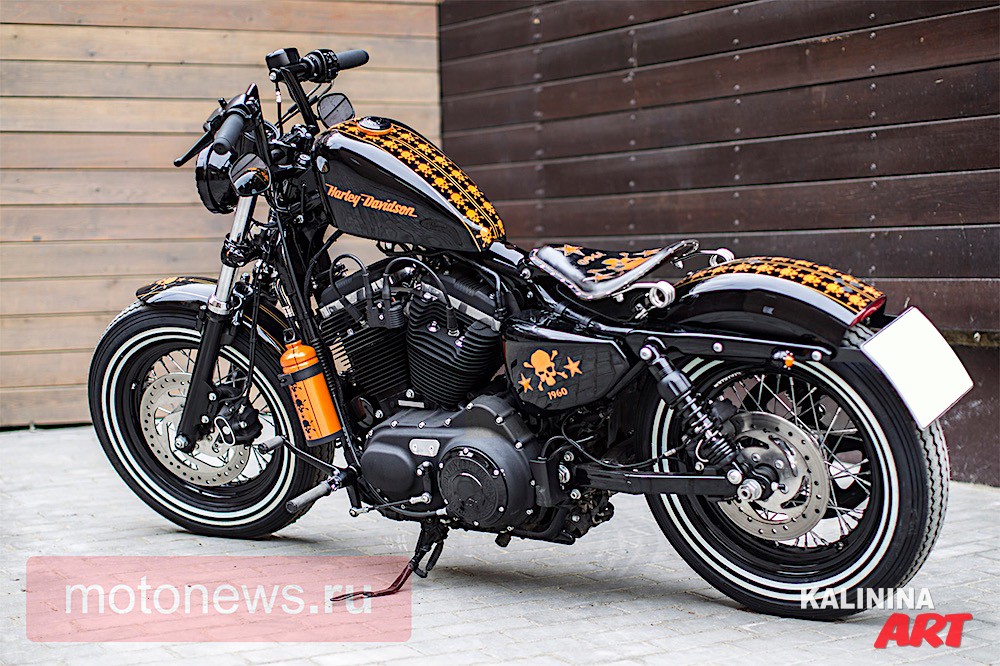 Рисунок на мото Harley Davidson