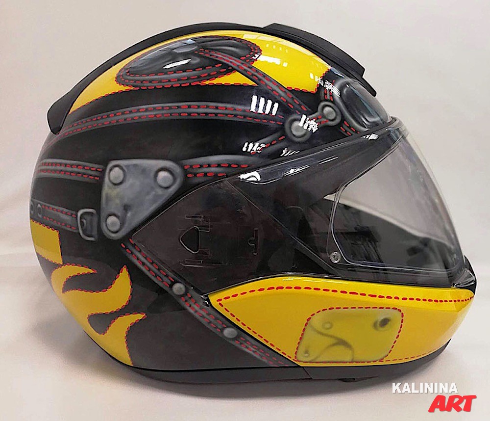 Аэрография на шлеме для мотоцикла